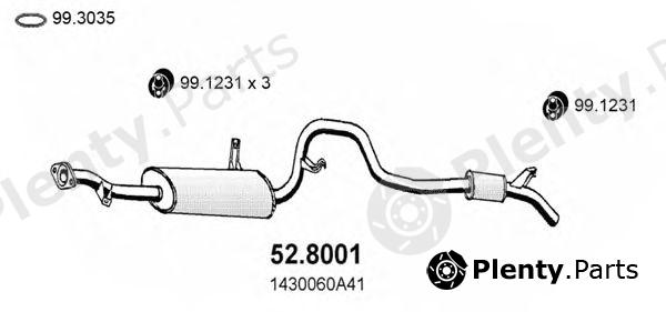  ASSO part 52.8001 (528001) Middle-/End Silencer