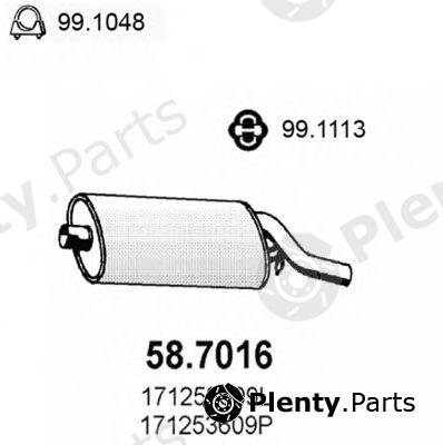  ASSO part 58.7016 (587016) End Silencer