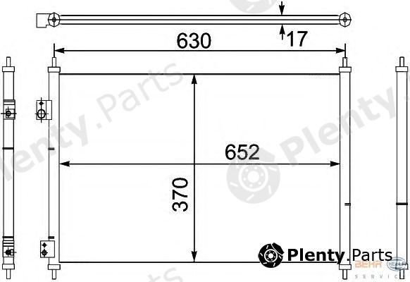  HELLA part 8FC351330-401 (8FC351330401) Condenser, air conditioning