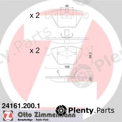  ZIMMERMANN part 24161.200.1 (241612001) Brake Pad Set, disc brake