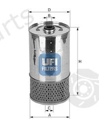  UFI part 25.499.00 (2549900) Oil Filter