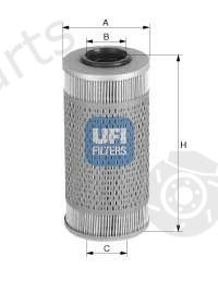  UFI part 26.687.00 (2668700) Fuel filter