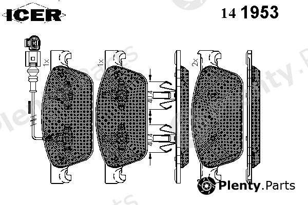  ICER part 141953 Brake Pad Set, disc brake