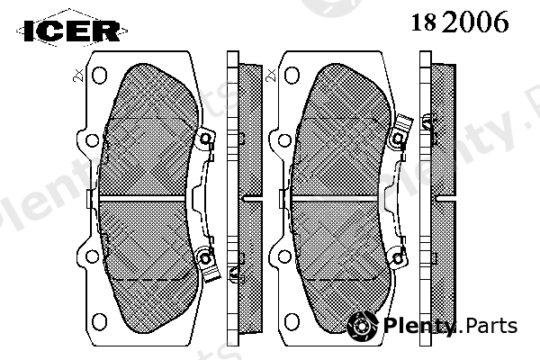  ICER part 182006 Brake Pad Set, disc brake