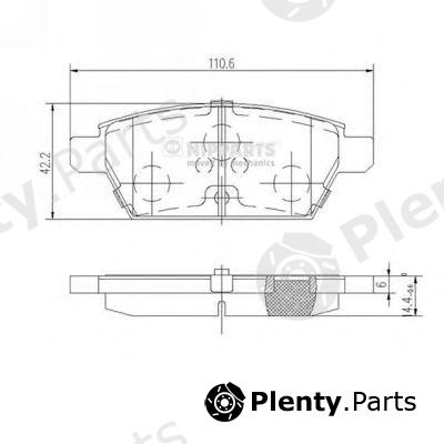  NIPPARTS part J3613019 Brake Pad Set, disc brake
