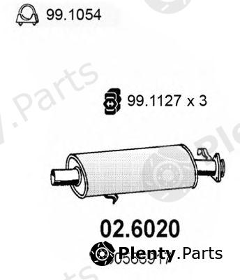  ASSO part 02.6020 (026020) Middle Silencer