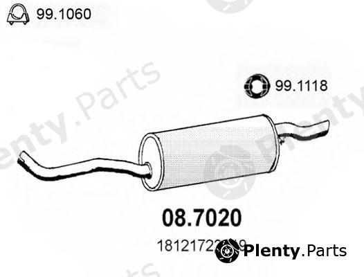  ASSO part 08.7020 (087020) End Silencer