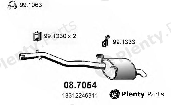  ASSO part 08.7054 (087054) End Silencer