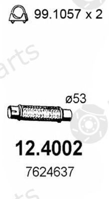  ASSO part 12.4002 (124002) Exhaust Pipe