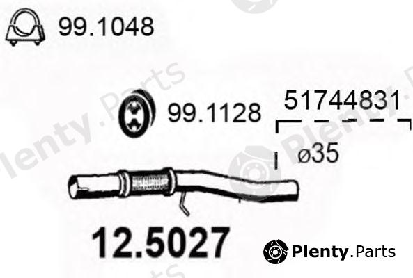  ASSO part 12.5027 (125027) Exhaust Pipe