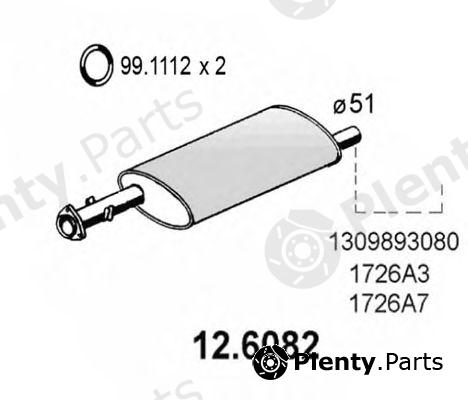  ASSO part 12.6082 (126082) Middle Silencer