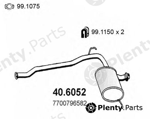  ASSO part 40.6052 (406052) Middle Silencer