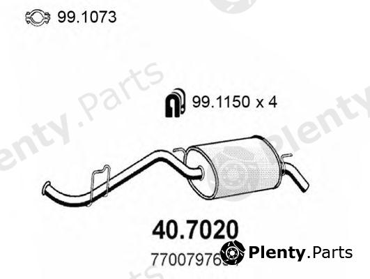  ASSO part 40.7020 (407020) End Silencer