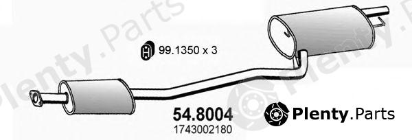  ASSO part 54.8004 (548004) Middle-/End Silencer