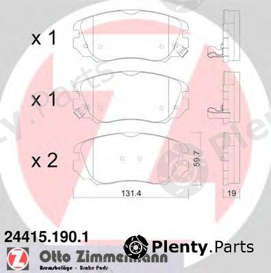 ZIMMERMANN part 24415.190.1 (244151901) Brake Pad Set, disc brake