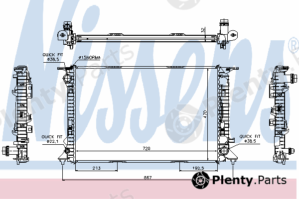  NISSENS part 60317 Radiator, engine cooling