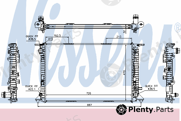  NISSENS part 60318 Radiator, engine cooling