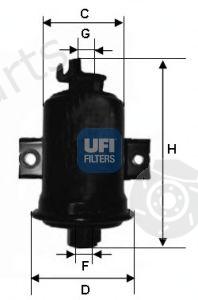  UFI part 31.557.00 (3155700) Fuel filter