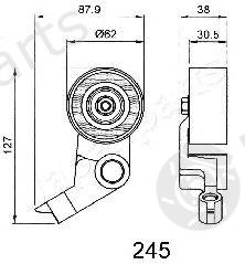  JAPANPARTS part BE-245 (BE245) Tensioner, timing belt