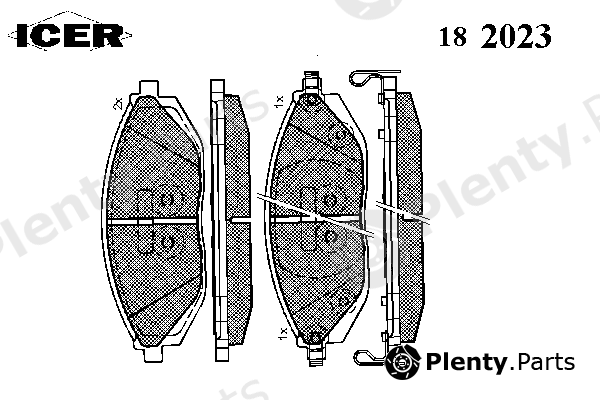  ICER part 182023 Brake Pad Set, disc brake