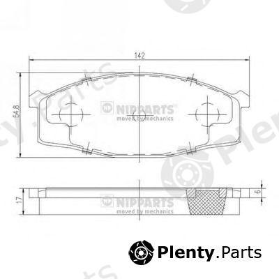  NIPPARTS part J3601061 Brake Pad Set, disc brake