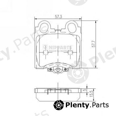  NIPPARTS part J3612017 Brake Pad Set, disc brake