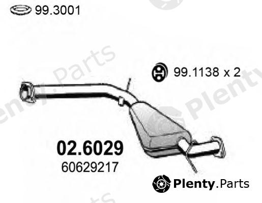  ASSO part 02.6029 (026029) Middle Silencer