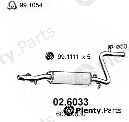  ASSO part 02.6033 (026033) Middle Silencer