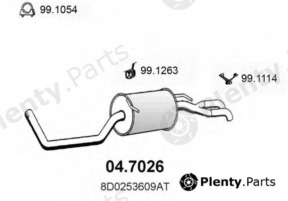 ASSO part 04.7026 (047026) End Silencer