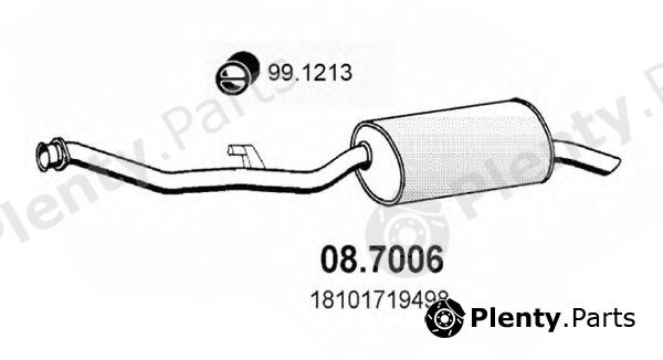  ASSO part 08.7006 (087006) End Silencer