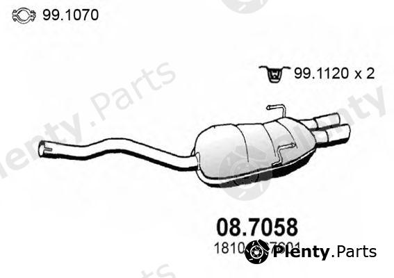  ASSO part 08.7058 (087058) End Silencer