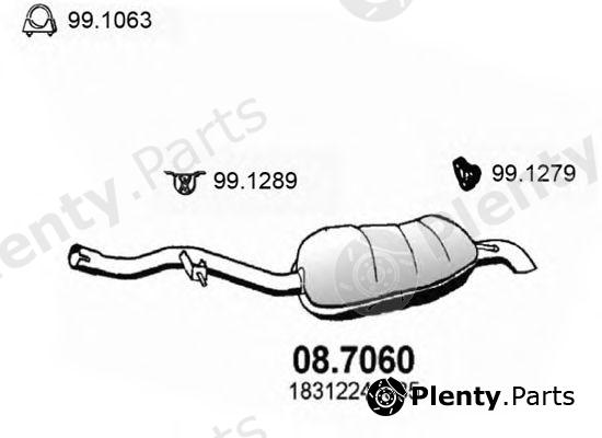  ASSO part 08.7060 (087060) End Silencer