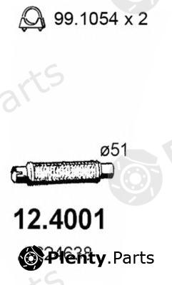  ASSO part 12.4001 (124001) Exhaust Pipe