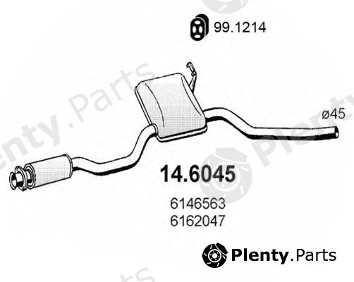  ASSO part 14.6045 (146045) Middle Silencer
