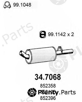  ASSO part 34.7068 (347068) End Silencer