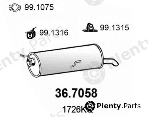  ASSO part 36.7058 (367058) End Silencer