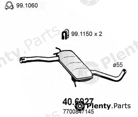  ASSO part 40.6027 (406027) Middle Silencer