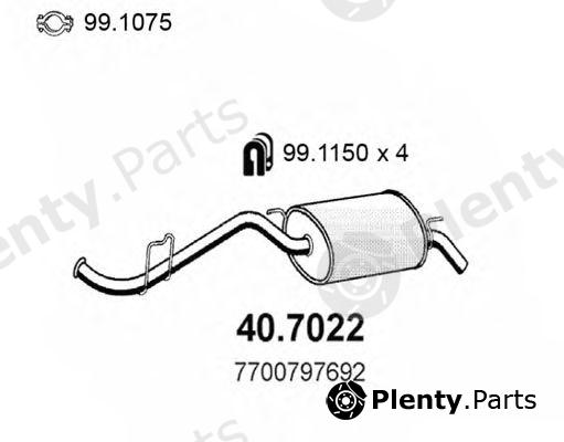  ASSO part 40.7022 (407022) End Silencer