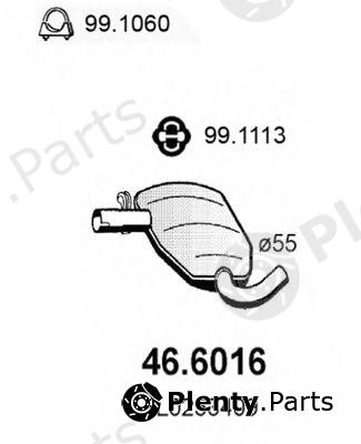  ASSO part 46.6016 (466016) Middle Silencer