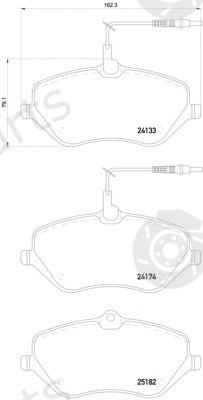  TEXTAR part 2413303 Brake Pad Set, disc brake