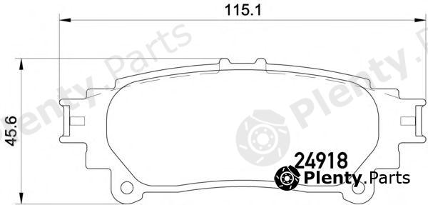  TEXTAR part 2491801 Brake Pad Set, disc brake