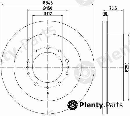  TEXTAR part 92198503 Brake Disc