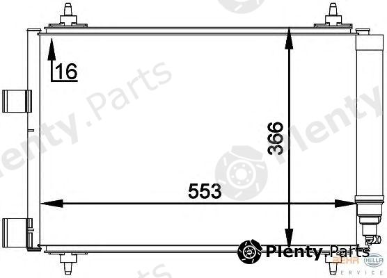 HELLA part 8FC351300-661 (8FC351300661) Condenser, air conditioning