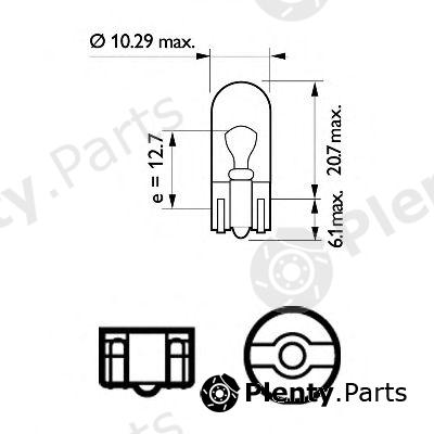  PHILIPS part 12961CP Bulb, auxiliary stop light