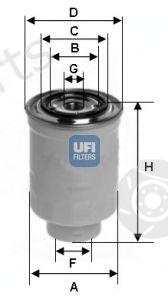  UFI part 24.374.00 (2437400) Fuel filter