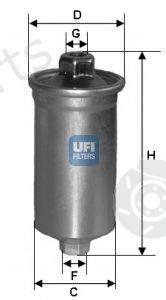  UFI part 31.699.00 (3169900) Fuel filter