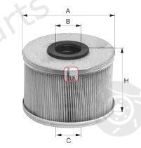  SOFIMA part S6686N Fuel filter