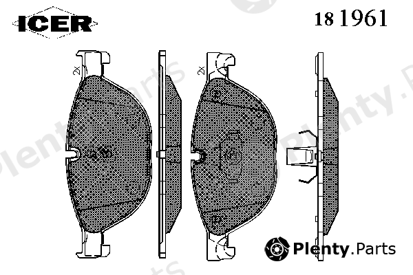  ICER part 181961 Brake Pad Set, disc brake