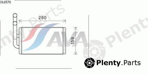  AVA QUALITY COOLING part OL6570 Heat Exchanger, interior heating
