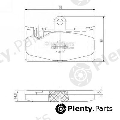  NIPPARTS part J3612029 Brake Pad Set, disc brake